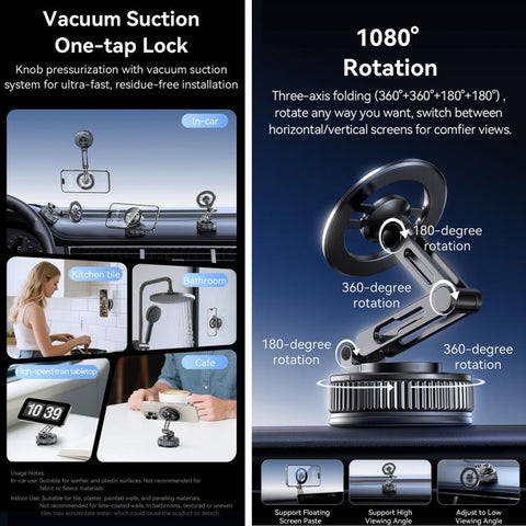 USAMS ZJ087 Vacuum Suction Magnetic Telescopic Phone Holder