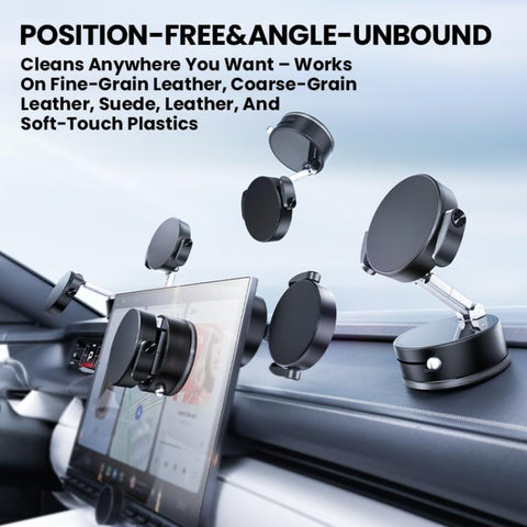A9 Pro Foldable Clamp-type Nano Vacuum Magnetic 360-degree Rotation Car Phone Holder, A9 Pro (Black), A9 Pro (White)
