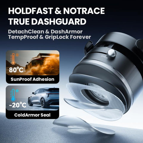 A9 Pro Foldable Clamp-type Nano Vacuum Magnetic 360-degree Rotation Car Phone Holder, A9 Pro (Black), A9 Pro (White)