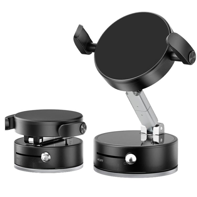 A9 Foldable Clamp-type Vacuum Magnetic 360-degree Rotation Car Phone Holder, A9 (Black), A9 (White)