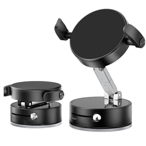 A9 Foldable Clamp-type Vacuum Magnetic 360-degree Rotation Car Phone Holder, A9 (Black), A9 (White)