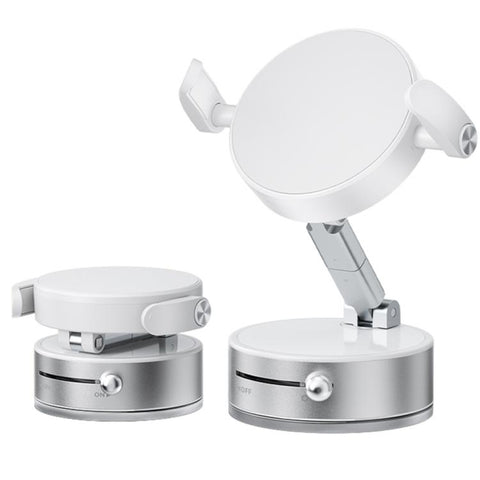A9 Foldable Clamp-type Vacuum Magnetic 360-degree Rotation Car Phone Holder, A9 (Black), A9 (White)