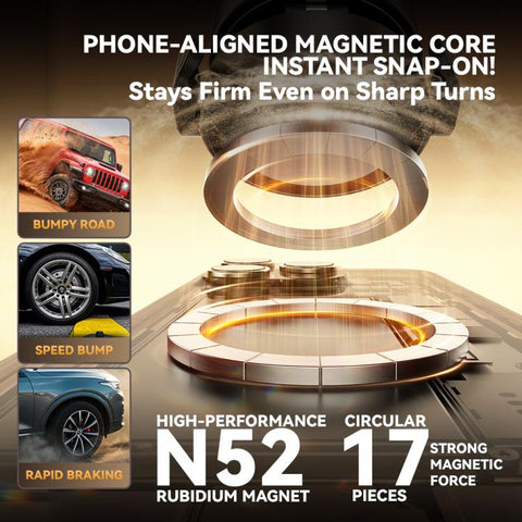 A9 Foldable Clamp-type Vacuum Magnetic 360-degree Rotation Car Phone Holder, A9 (Black), A9 (White)