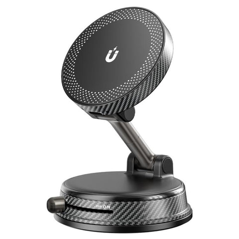 A14 Foldable Vacuum Strong Magnetic Car Wireless Charger Phone Holder, A14 (Black), A14 (Orange)