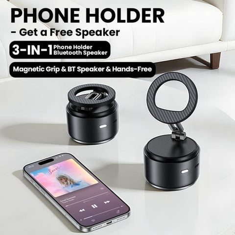 A5 Multifunctional Magnetic Phone Holder Bluetooth Speaker, A5 (Black), A5 (Dark Blue)