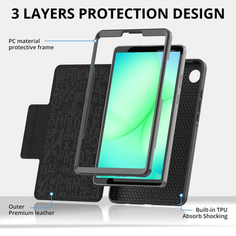 Smart B Magnetic Holder Leather Tablet Case, For Samsung Galaxy Tab A11+ / A9+, For Samsung Galaxy Tab A11 / A9