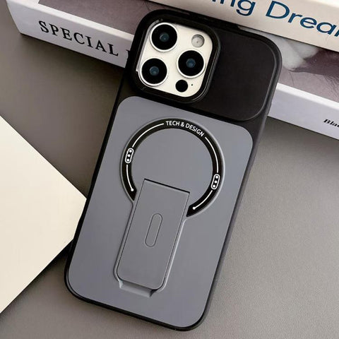 Skin-Feel TPU Hybrid PC Magnetic Phone Case with Kickstand, For iPhone 15, For iPhone 14, For iPhone 14 Pro, For iPhone 14 Pro Max, For iPhone 13 Pro Max, For iPhone 13 Pro, For iPhone 13