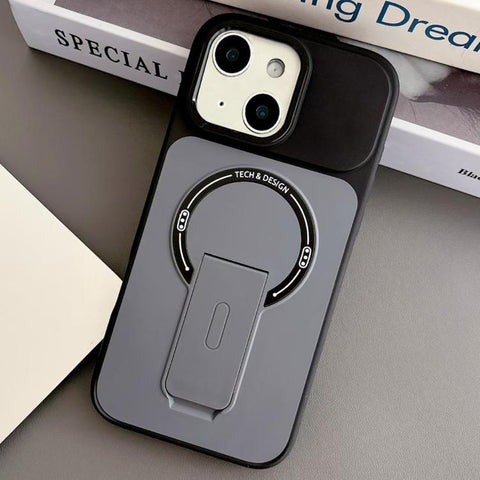 Skin-Feel TPU Hybrid PC Magnetic Phone Case with Kickstand, For iPhone 15, For iPhone 14, For iPhone 14 Pro, For iPhone 14 Pro Max, For iPhone 13 Pro Max, For iPhone 13 Pro, For iPhone 13