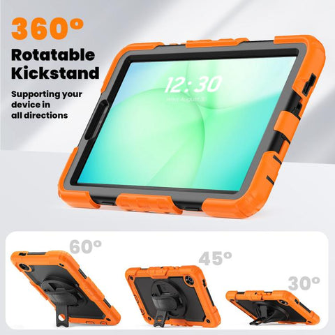 Silicone Hybrid PC Tablet Case with Shoulder Strap, For Samsung Galaxy Tab A11 / A9