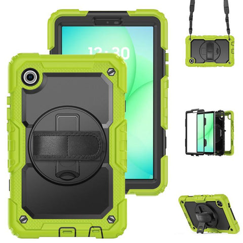 Silicone Hybrid PC Tablet Case with Shoulder Strap, For Samsung Galaxy Tab A11 / A9