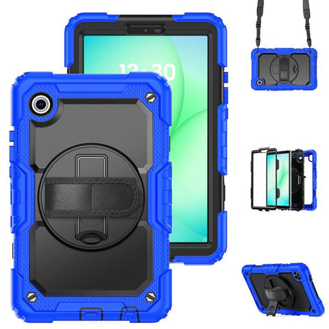 Silicone Hybrid PC Tablet Case with Shoulder Strap, For Samsung Galaxy Tab A11 / A9
