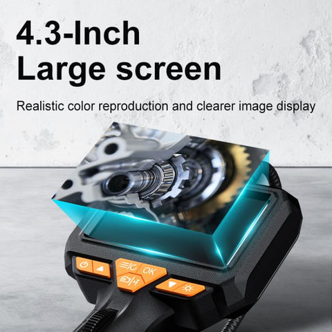 P330 4.3 inch HD Screen 360 Degrees Rotating Industrial Endoscope, Single Lens 8mm / 1m Snake Tube, Single Lens 6mm / 1m Snake Tube, Single Lens 6mm / 1.5m Snake Tube