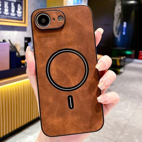 Lambskin Faux Leather Magnetic Phone Case, For iPhone 18 Pro, For iPhone 18 Pro Max, For iPhone 17e / 16e, For iPhone 17 Pro Max, For iPhone 17 Pro, For iPhone 17, For iPhone Air, For iPhone 16 Pro Max
