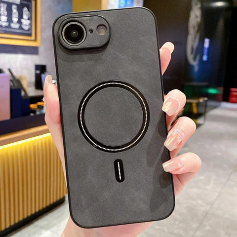 Lambskin Faux Leather Magnetic Phone Case, For iPhone 18 Pro, For iPhone 18 Pro Max, For iPhone 17e / 16e, For iPhone 17 Pro Max, For iPhone 17 Pro, For iPhone 17, For iPhone Air, For iPhone 16 Pro Max