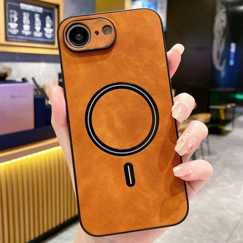 Lambskin Faux Leather Magnetic Phone Case, For iPhone 18 Pro, For iPhone 18 Pro Max, For iPhone 17e / 16e, For iPhone 17 Pro Max, For iPhone 17 Pro, For iPhone 17, For iPhone Air, For iPhone 16 Pro Max