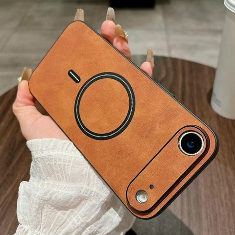 Lambskin Faux Leather Magnetic Phone Case, For iPhone 18 Pro, For iPhone 18 Pro Max, For iPhone 17e / 16e, For iPhone 17 Pro Max, For iPhone 17 Pro, For iPhone 17, For iPhone Air, For iPhone 16 Pro Max