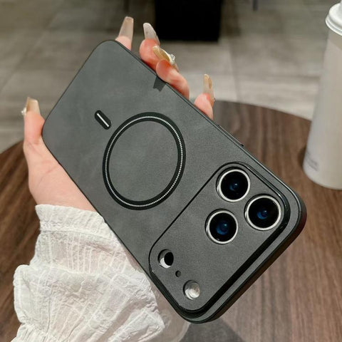 Lambskin Faux Leather Magnetic Phone Case, For iPhone 18 Pro, For iPhone 18 Pro Max, For iPhone 17e / 16e, For iPhone 17 Pro Max, For iPhone 17 Pro, For iPhone 17, For iPhone Air, For iPhone 16 Pro Max