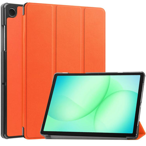 Custer Pure Color 3-Fold Holder Smart Leather Tablet Case, For Samsung Galaxy Tab A11+