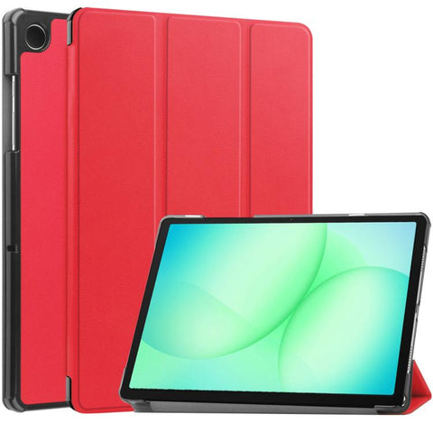 Custer Pure Color 3-Fold Holder Smart Leather Tablet Case, For Samsung Galaxy Tab A11+