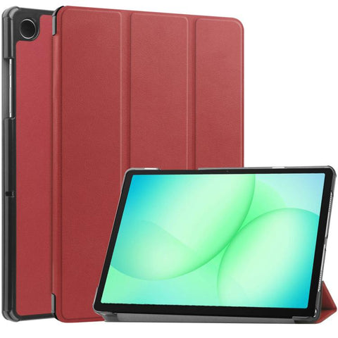 Custer Pure Color 3-Fold Holder Smart Leather Tablet Case, For Samsung Galaxy Tab A11+