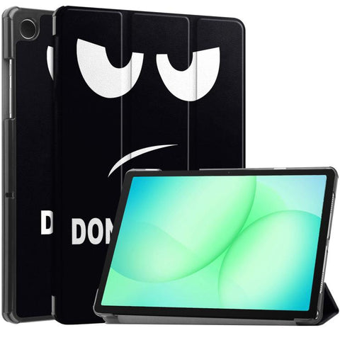 Custer Painted 3-Fold Holder Leather Smart Tablet Case, For Samsung Galaxy Tab A11+ / A9+