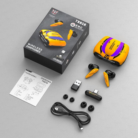 ONIKUMA TX616 ENC Dual Microphone Noise Reduction Triple-mode Wireless Bluetooth Earphone, TX616