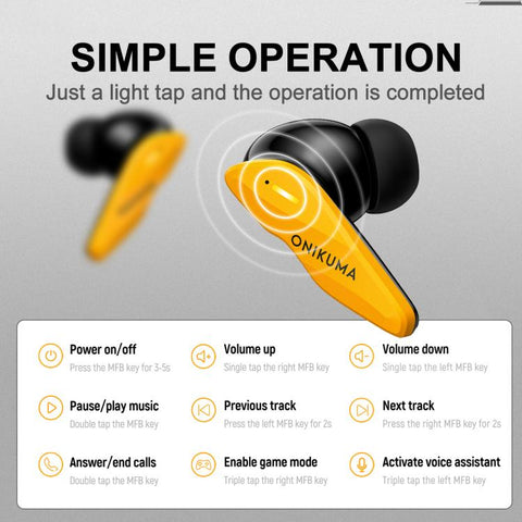 ONIKUMA TX616 ENC Dual Microphone Noise Reduction Triple-mode Wireless Bluetooth Earphone, TX616