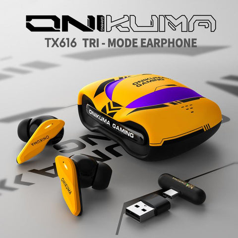 ONIKUMA TX616 ENC Dual Microphone Noise Reduction Triple-mode Wireless Bluetooth Earphone, TX616