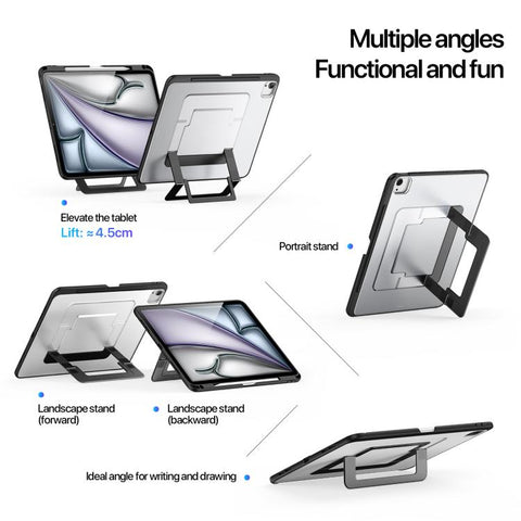 DUX DUCIS Axis Series Multi-functional Holder Tablet Protective Case, For iPad Air 13 2025 / 2024 / 2026, For iPad Air 11 2025 / 2024 / 2026, For iPad Pro 13 2025 / 2024, For iPad 2022 / 11 2025, For iPad Pro 11 2025 / 2024