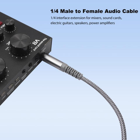 6.35mm 1/4 inch TRS Male to Female Stereo Extension Cable, 2m, 3m, 4.5m, 6m