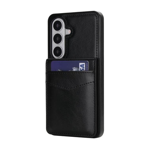 Solid Color Card Slots Bracket PU Phone Case, For Samsung Galaxy S26+ 5G, For Samsung Galaxy S26 Ultra 5G, For Samsung Galaxy S26 5G