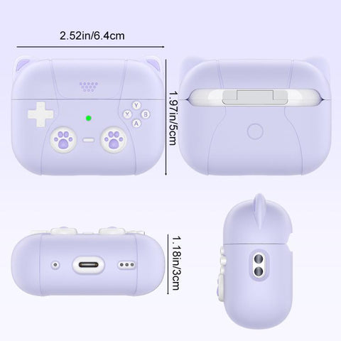 XDcase Retro Cat Cartoon Silicone Earbuds Case, For AirPods 5 / 4, For AirPods Pro 3, For AirPods Pro 2