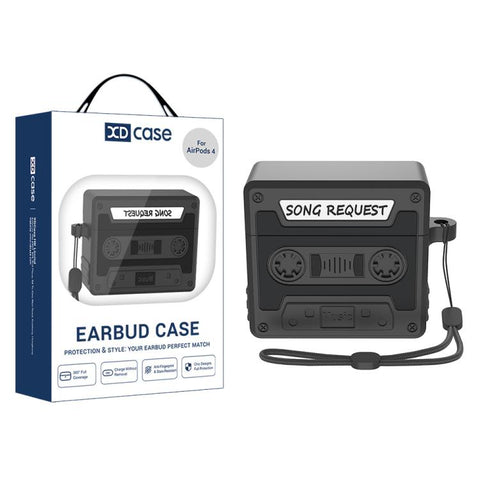 XDcase Retro Cassette Style Silicone Earbuds Case, For AirPods 5 / 4, For AirPods Pro 3, For AirPods Pro 2
