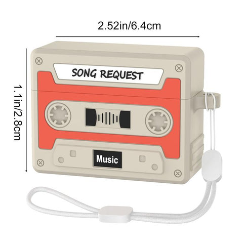 XDcase Retro Cassette Style Silicone Earbuds Case, For AirPods 5 / 4, For AirPods Pro 3, For AirPods Pro 2
