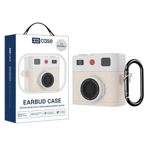 XDcase Retro Camera Style Silicone Earbuds Case, For AirPods 5 / 4, For AirPods Pro 3, For AirPods Pro 2