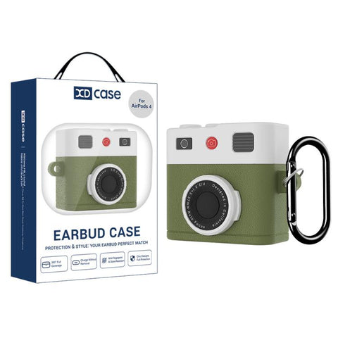 XDcase Retro Camera Style Silicone Earbuds Case, For AirPods 5 / 4, For AirPods Pro 3, For AirPods Pro 2
