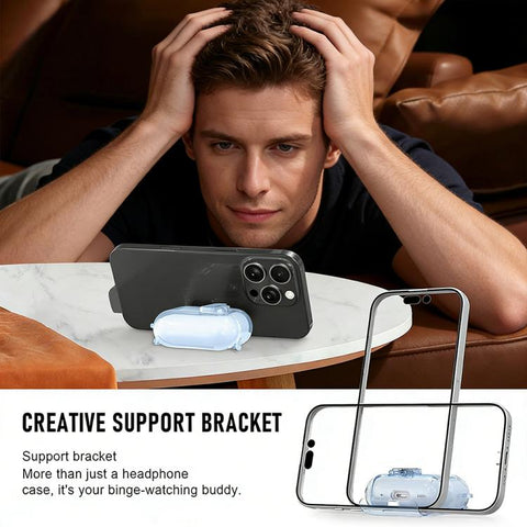 XDcase Clear TPU Auto Pop-Up Earbud Case with Holder, For AirPods 5 / 4, For AirPods Pro 3, For AirPods Pro 2