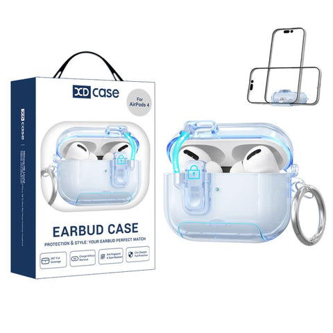 XDcase Clear TPU Auto Pop-Up Earbud Case with Holder, For AirPods 5 / 4, For AirPods Pro 3, For AirPods Pro 2