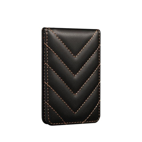 ESEBLE Adhesive Style Rhombic Texture Folding RFID Mobile Phone Card Slots Holder