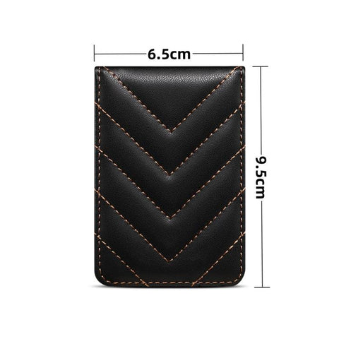 ESEBLE Adhesive Style Rhombic Texture Folding RFID Mobile Phone Card Slots Holder