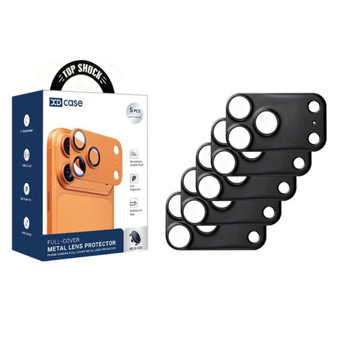 XDcase 5pcs Titanium Alloy Hollow Camera Lens Protector, For iPhone 17 Pro Max, For iPhone 17 Pro