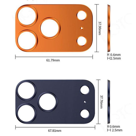XDcase 5pcs Titanium Alloy Hollow Camera Lens Protector, For iPhone 17 Pro Max, For iPhone 17 Pro