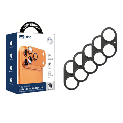 XDcase 5pcs Titanium Alloy Hollow Camera Lens Protector, For iPhone 17