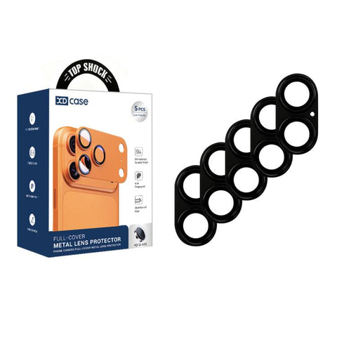 XDcase 5pcs Armor Full-Coverage Frosted Metal Camera Lens Ring Film, For iPhone 17