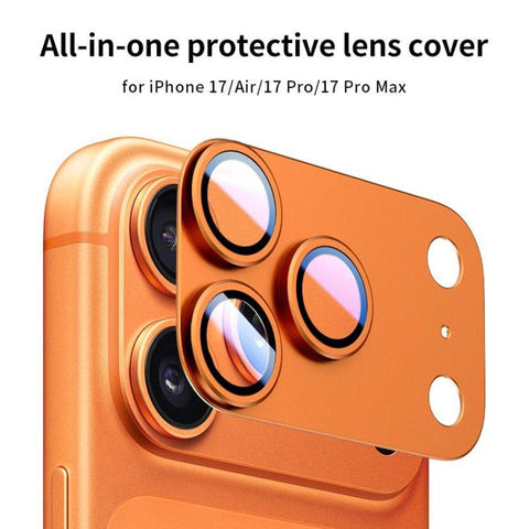 XDcase 5pcs Armor Full-Coverage Frosted Metal Camera Lens Ring Film, For iPhone 17