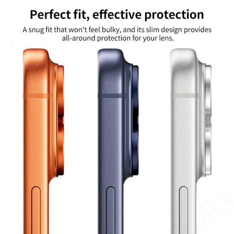 XDcase 5pcs Armor Full-Coverage Frosted Metal Camera Lens Ring Film, For iPhone 17
