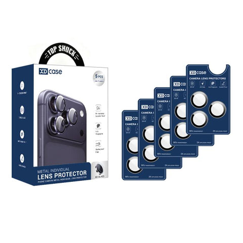 XDcase 5pcs AF + AR Hawkeye Camera Lens Protector with Alignment Tool, For iPhone 17 Pro Max, For iPhone 17 Pro