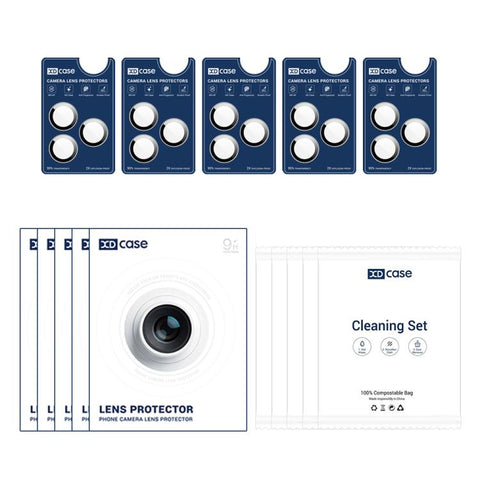 XDcase 5pcs AF + AR Hawkeye Camera Lens Protector with Alignment Tool, For iPhone 17 Pro Max, For iPhone 17 Pro