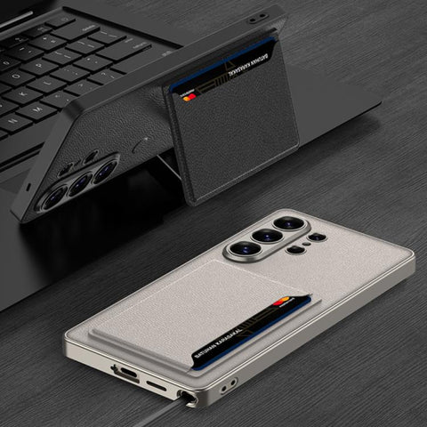 GKK Ultra-thin Leather Card Slots Phone Case With Magnetic Holder, For Samsung Galaxy S26 Ultra 5G