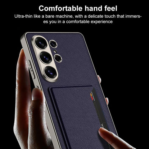 GKK Ultra-thin Leather Card Slots Phone Case With Magnetic Holder, For Samsung Galaxy S26 Ultra 5G